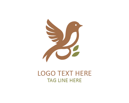 Abstract Line Sparrow Logo