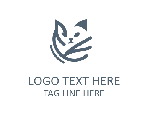 Abstract Linear Cat Logo for Modern Animal Branding