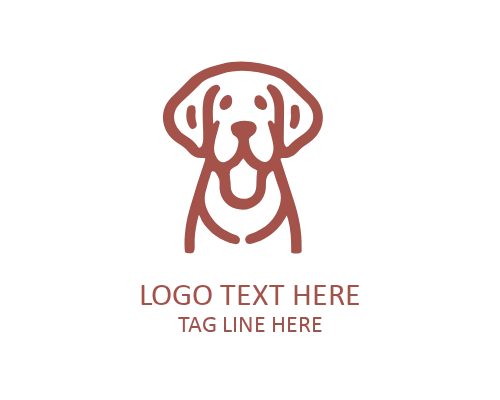 Abstract Linear Dog Logo
