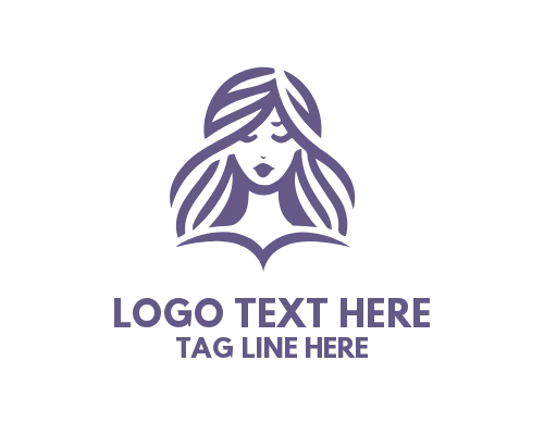 Abstract Linear Lady Face Logo for Beauty Branding