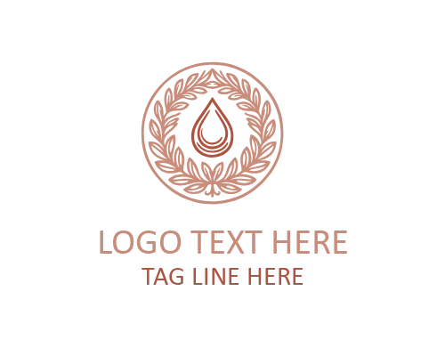 Abstract Liquid Drop Logo