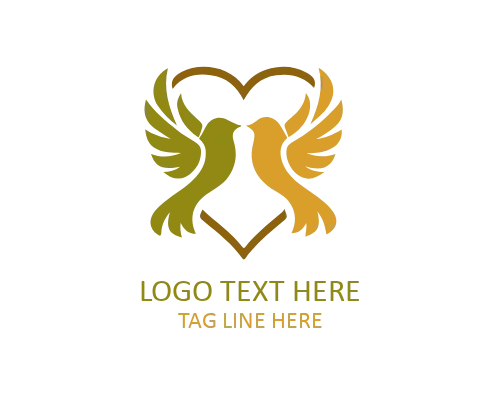 Abstract Love Bird Flat Logo for Modern, Creative, and Lifestyle Brands