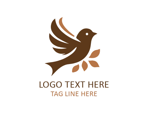 Abstract Love Bird Logo for Creative Branding
