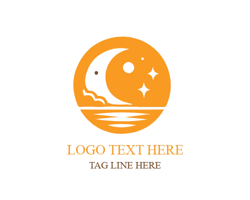Abstract Lunar Orbit Logo for Modern Creative Brands