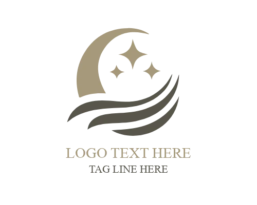  Abstract Lunar Wave Logo for Creative Branding
