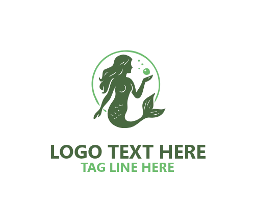 Abstract Mermaid Art Logo