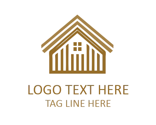Abstract Minimal Roofing Mark Logo for Construction Brands