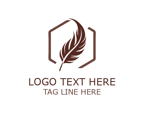 Abstract Minimalist Feather Logo for Modern Branding