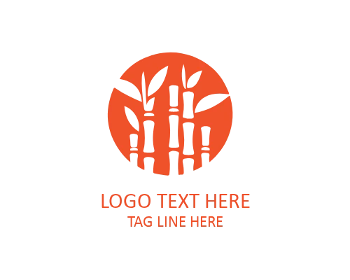Abstract Modern Bamboo Logo