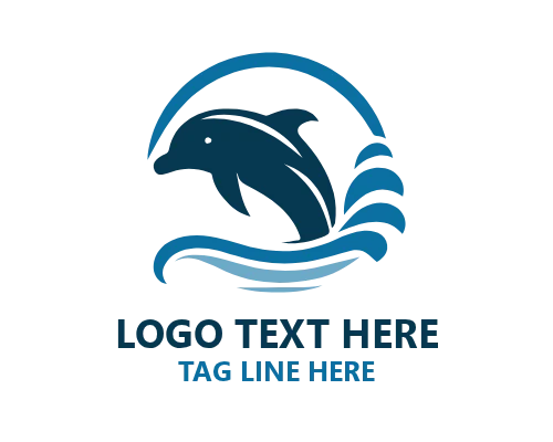 Abstract Modern Dolphin Logo