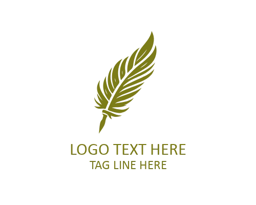 Abstract Modern Feather Pen Logo