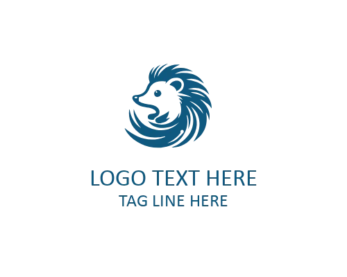 Abstract Modern Hedgehog Logo