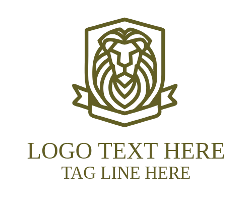 Abstract Monoline Lion Logo