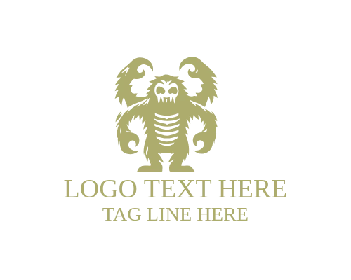 Abstract Monster Logo for Creative Gaming Branding