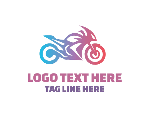 Abstract Motion Motorcycle Logo