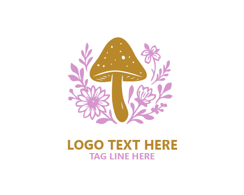 Abstract Mushroom Logo