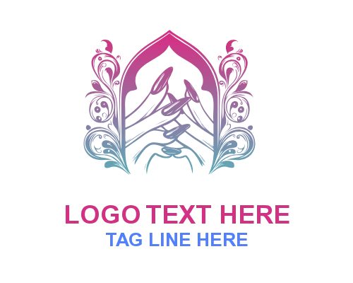 Abstract Nail Symbol Logo