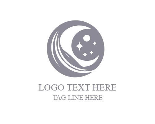  Abstract Night Moon Logo for Creative Brands