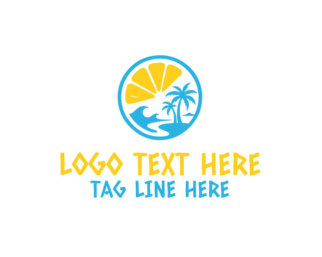  Abstract Ocean Lemon Logo