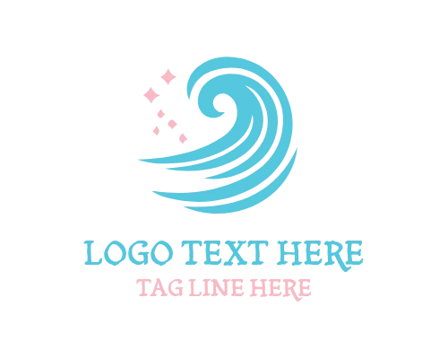 Abstract Ocean Wave Logo
