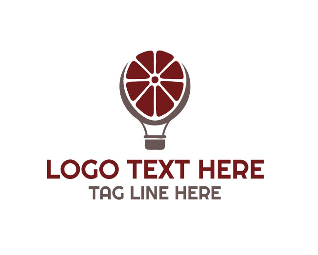 Abstract Orange Balloon Logo