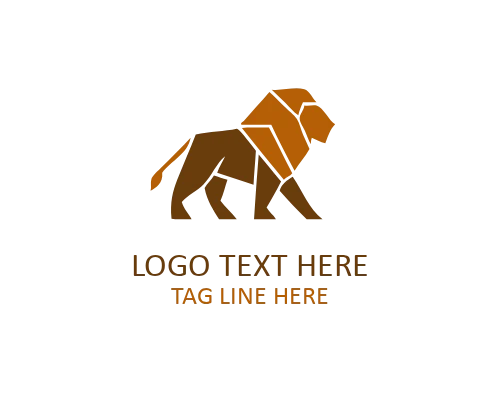 Abstract Origami Animal Logo