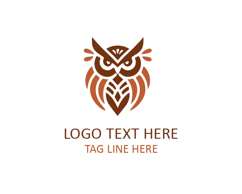 Abstract Owl Face Logo