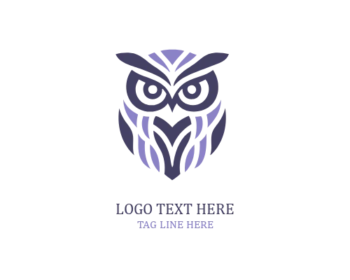 Abstract Owl Face Logo