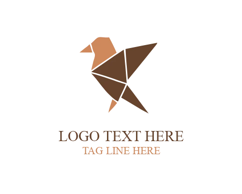 Abstract Paper Animal Design Logo