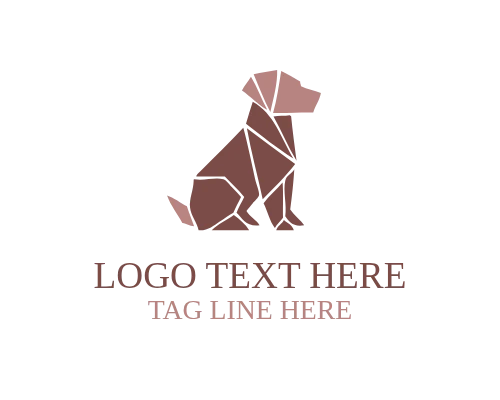 Abstract Paper Fold Animal Logo