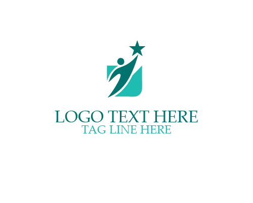 Abstract People Leadership Emblem Logo