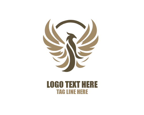  Abstract Phoenix Shield Logo