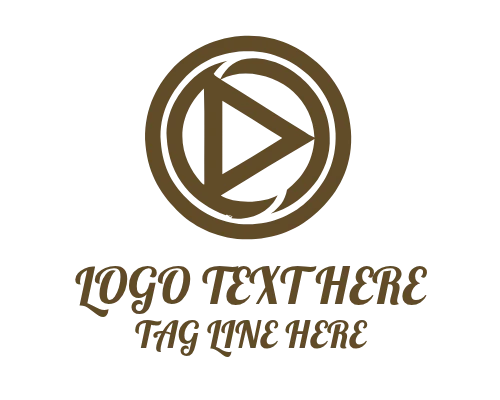 Abstract Play Button Logo