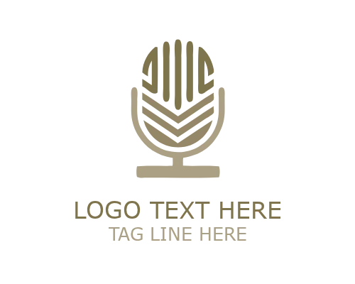 Abstract Podcast Emblem Logo for Professional Audio Branding