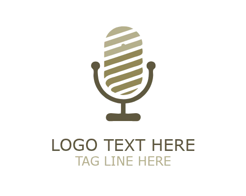 Abstract Podcast Signal Logo for Digital Audio Branding
