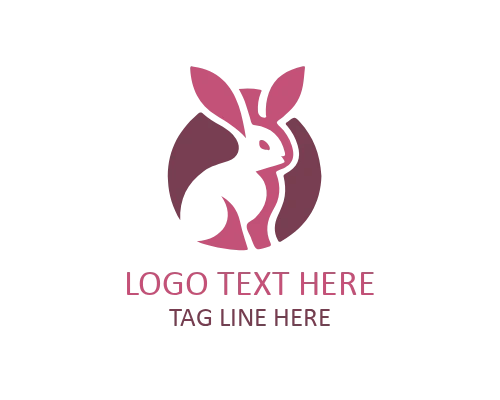 Abstract Rabbit Flat Logo for Modern Pet and Wildlife Brands