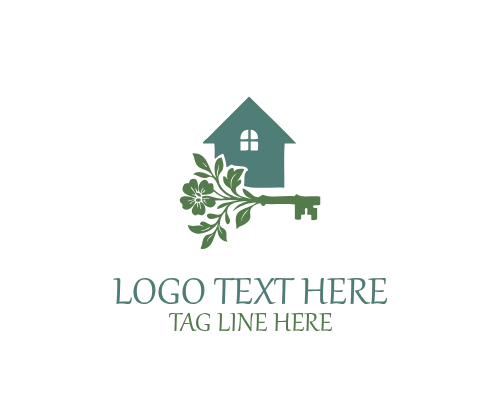 Abstract Real Estate Key Logo