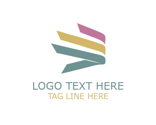 Abstract Ribbon Arrow Logo for Growth and Direction Branding