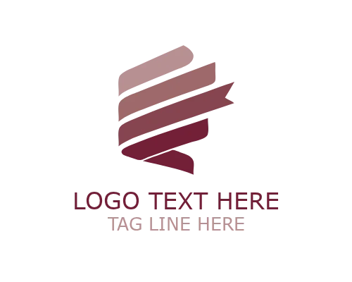 Abstract Ribbon Stack Logo for Corporate and Creative Branding