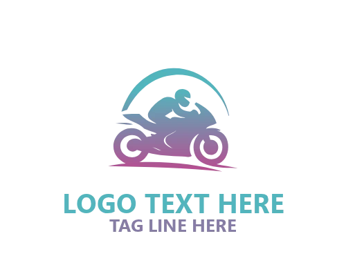 Abstract Ride Motorcycle Logo