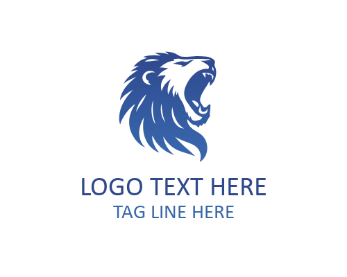 Abstract Roaring Lion Symbol
