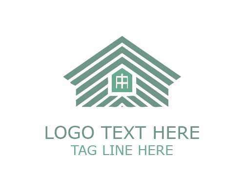 Abstract Roofing Circle Logo for Contractor and Real Estate Branding