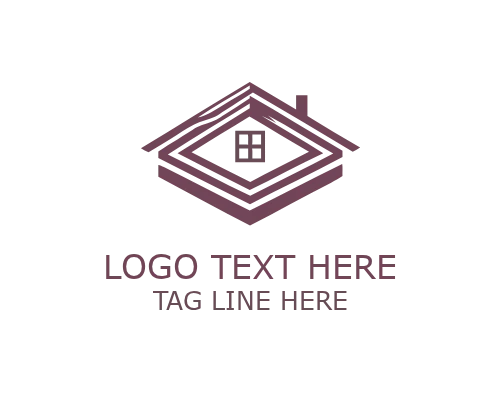 Abstract Roofing Emblem Logo for Professional Construction Branding