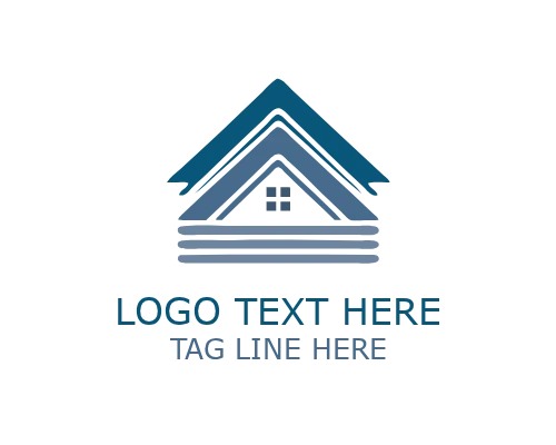 Abstract Roofing Frame Logo for Construction and Property Branding