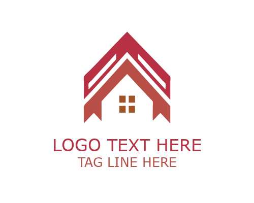 Abstract Roofing Home Logo for Property and Contractor Branding