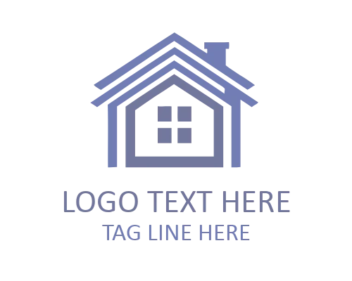 Abstract Roofing House Symbol Logo for Real Estate and Construction