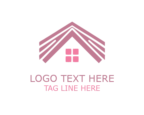 Abstract Roofing Identity Logo for Construction and Contractor Branding