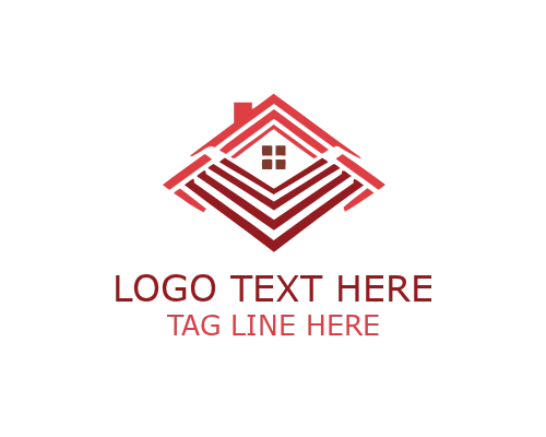 Abstract Roofing Logo for Roofing Contractors and Building Services