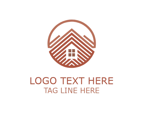 Abstract Roofing Mark Logo for Professional Construction Branding