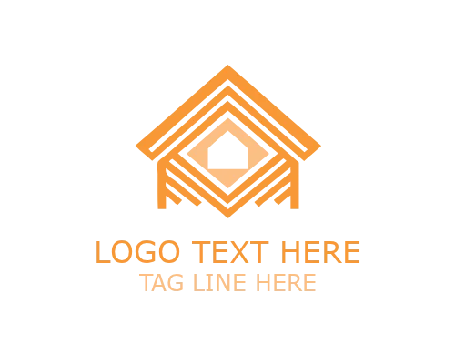Abstract Roofing Symbol Logo for Modern Contractor Branding